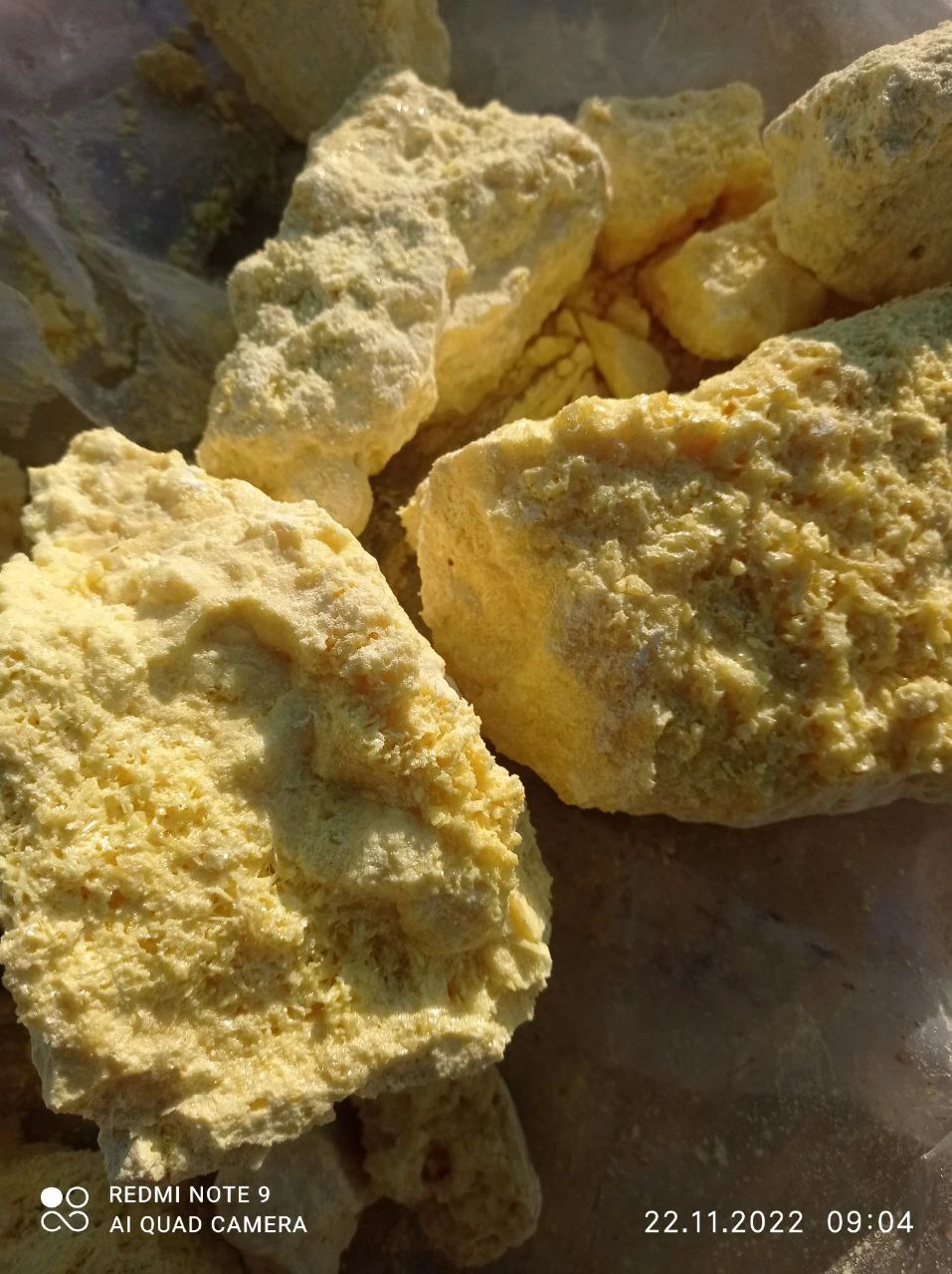 Lump sulfur